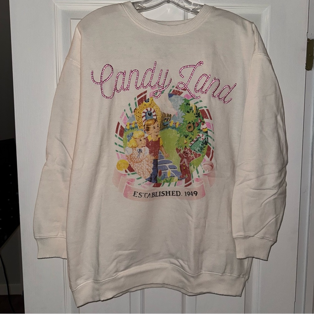 Target Cream Candy Land Sweatshirt with embroidery